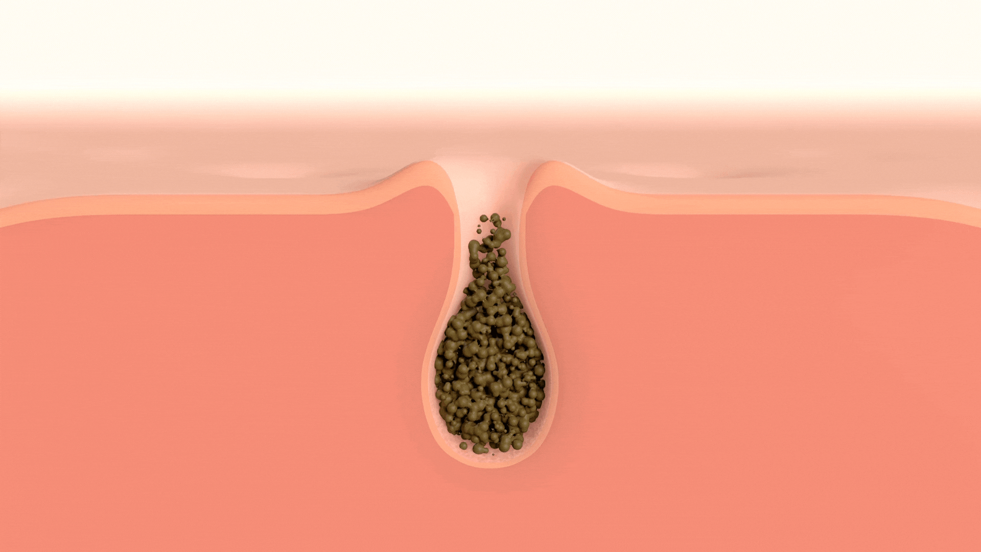 pore cleansing from dirt animation