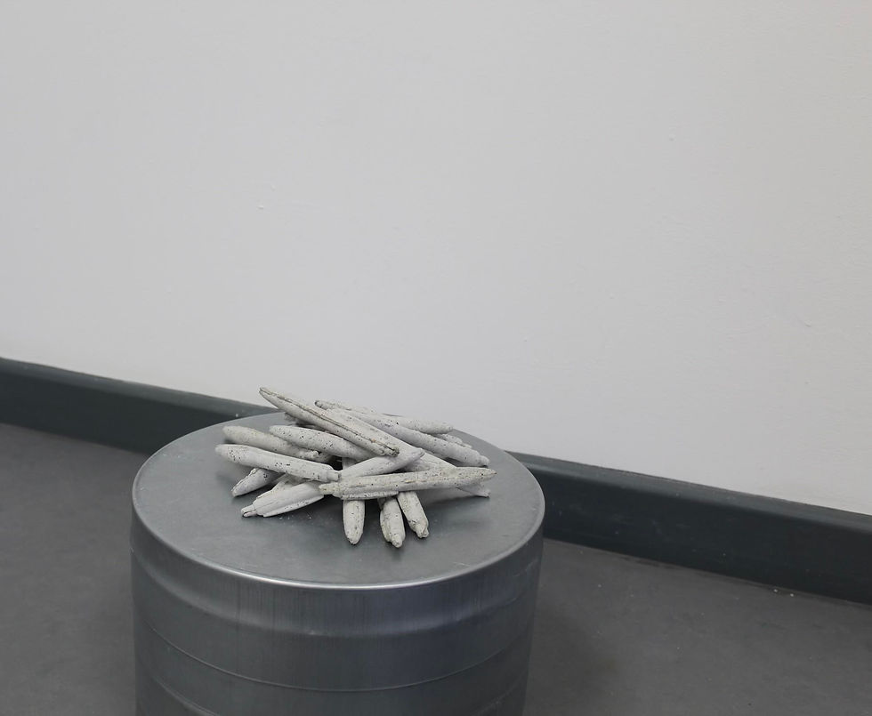 Mark My Words, 2023-2024, concrete on metal base