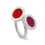 Thumbnail: Ring met twee zilveren schaaltjes