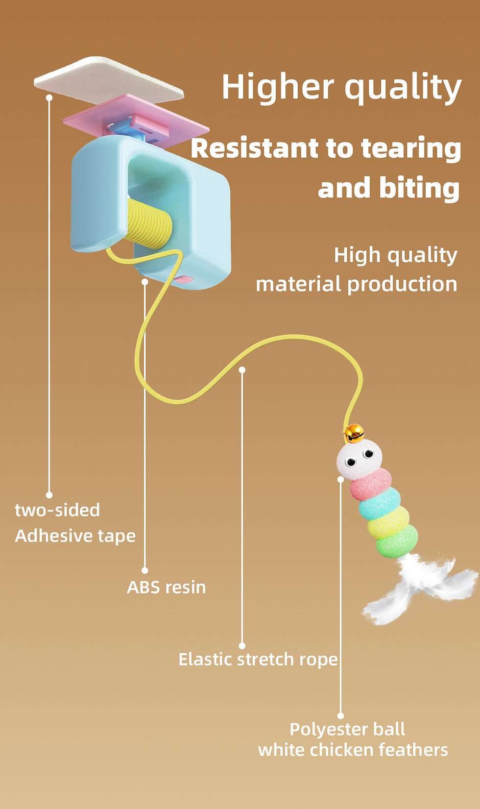 Thumbnail: Premium Cats Toys Pet Stress Rechargeable Interactive Hanging Door Automatic