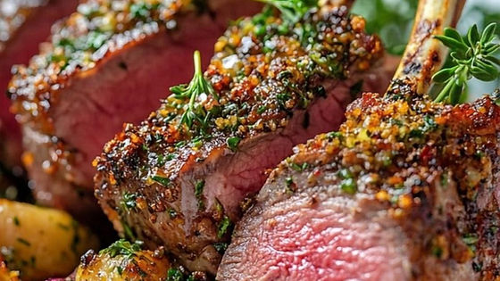 HERB-CRUSTED RACK OF LAMB
