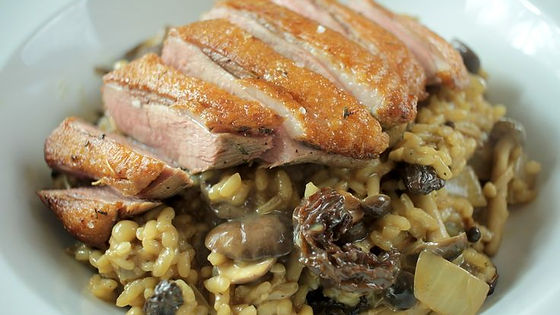 DUCK AND WILD MUSHROOM RISOTTO