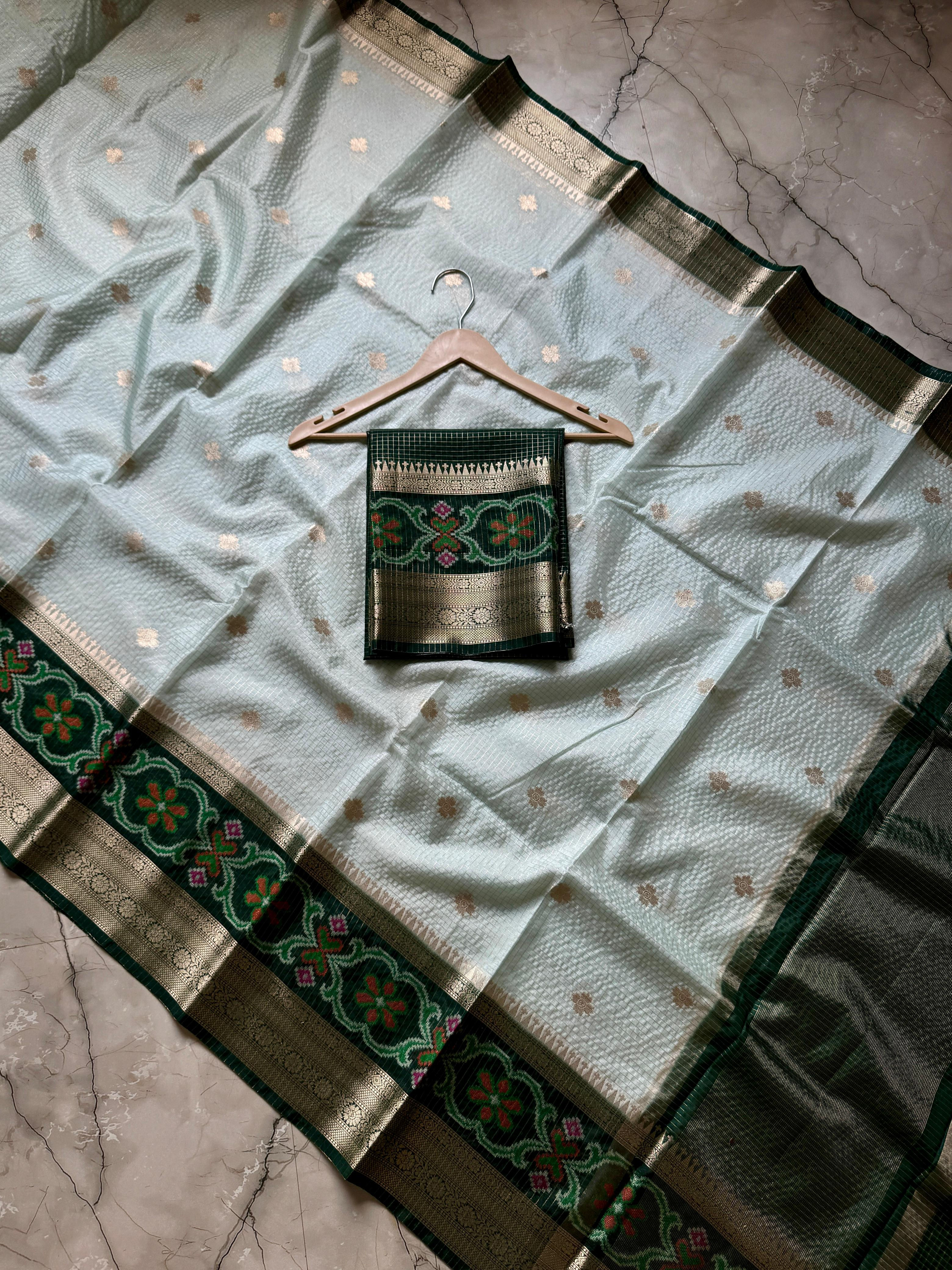 banarasi soft silk tissue saree