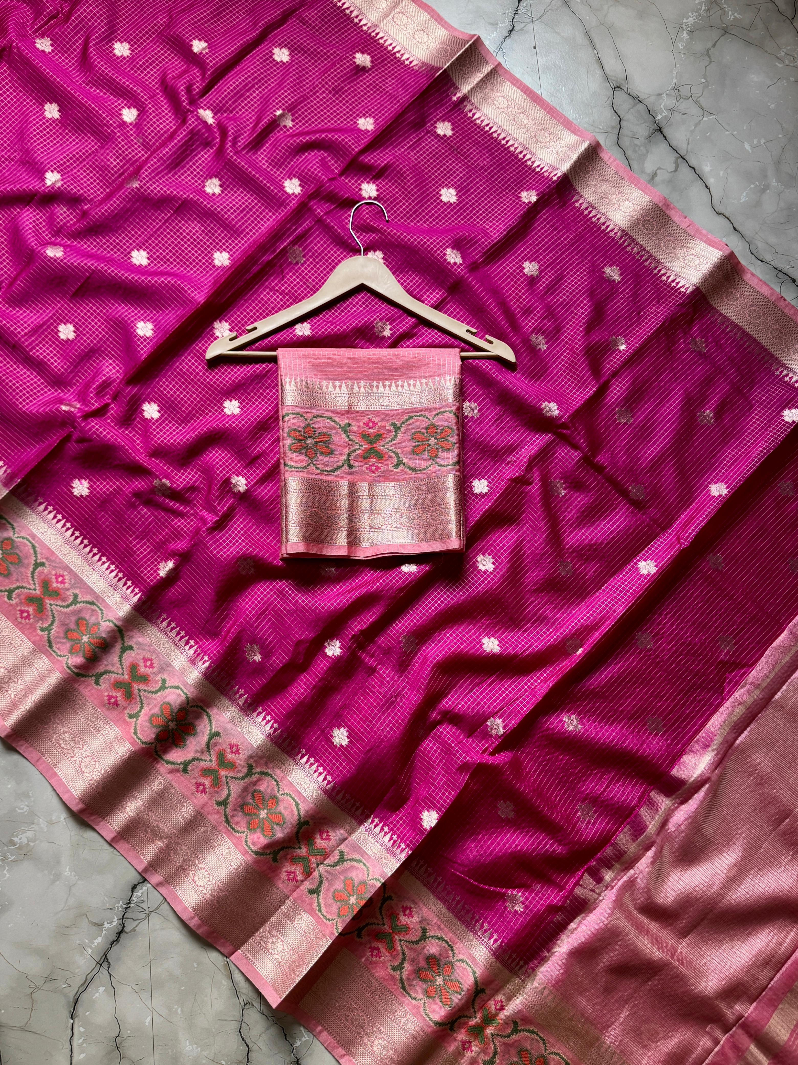 banarasi soft silk tissue saree