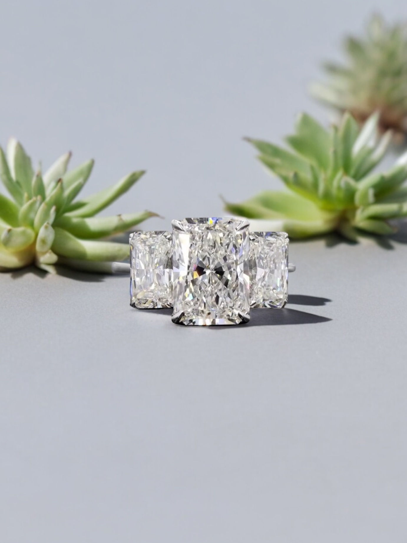 5ctw D/EVS1+ certified lab grown Radiant trilogy