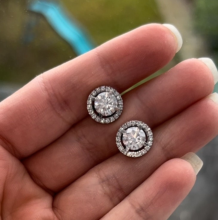 2 in 1 studs - 2.16ctw lab grown