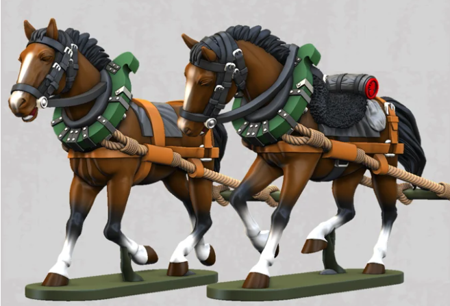 Miniature : Grand Duché de Varsovie - Horse artillery 1810 - 1814 - Gribeauval limber