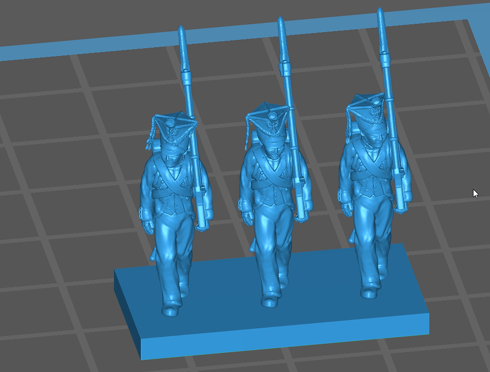 Miniature : 1812-1813 Infanterie de ligne polonaise 1 18mm soclage par 3