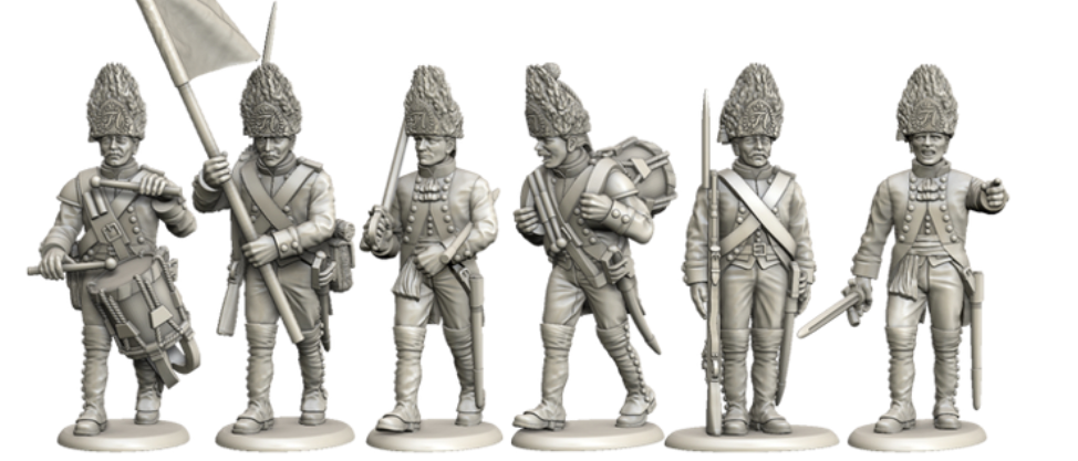 Miniature : Armée saxonne - Set de 6 grenadiers 1806 command