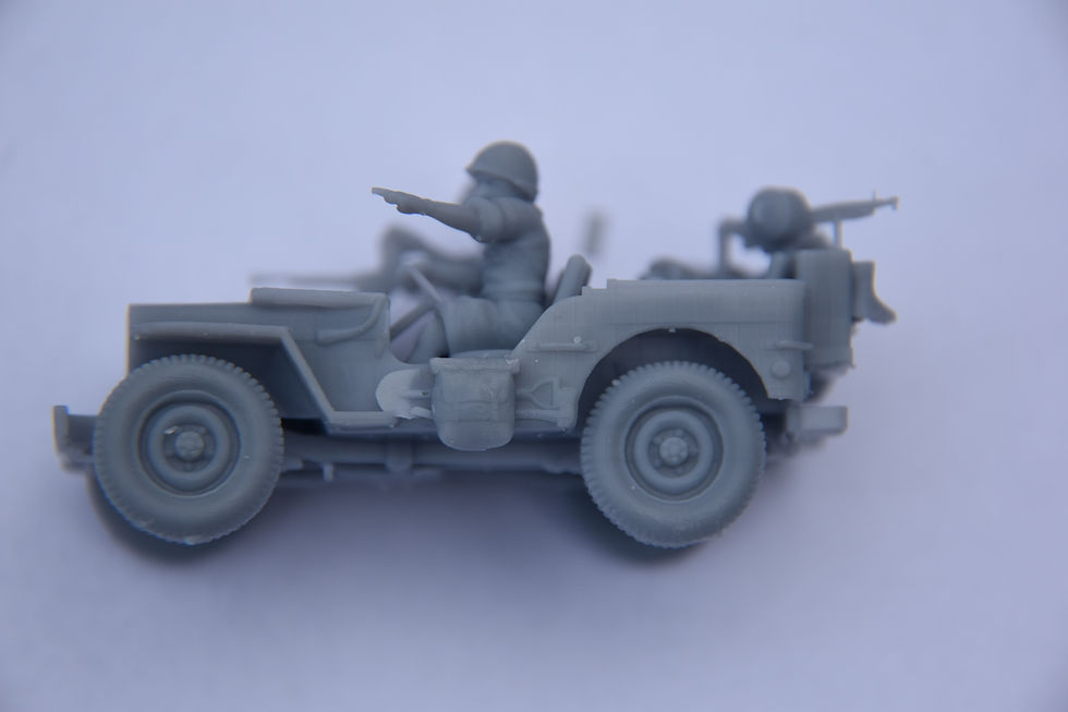 Miniature : Indochine jeep française soldats avec casque