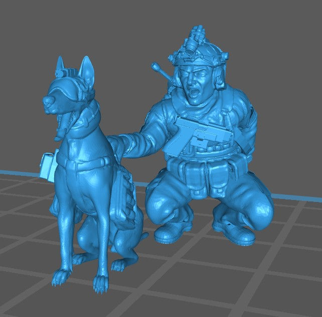 Miniature : Force spéciale maître chien avec casque