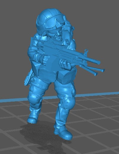 Miniature : Français moderne 16 avec casque et minimi