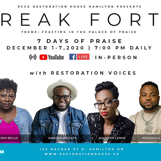 Day 5: Feasting in the Palace of Praise