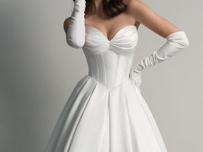 Corset ballgown wedding dress Sirius by Forever and Veil strapless gown