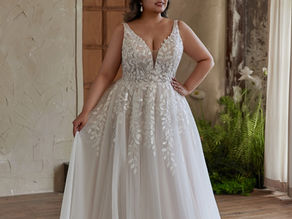 Plus size A-line wedding dress Summer by Forever and Veil curve collection gown