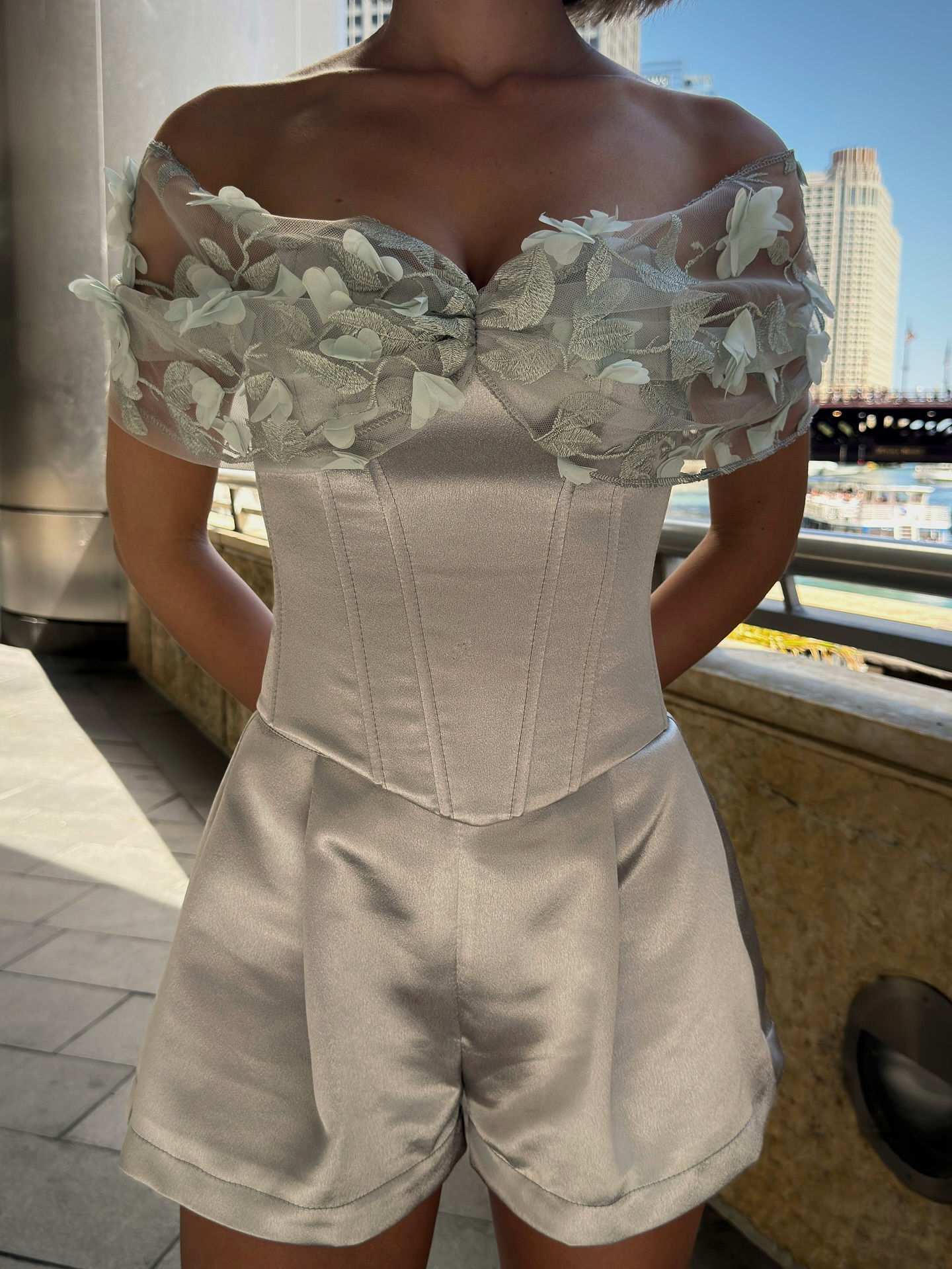Corset "Silver Blossom"