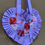 Thumbnail: Purple Patchwork Heart Purse