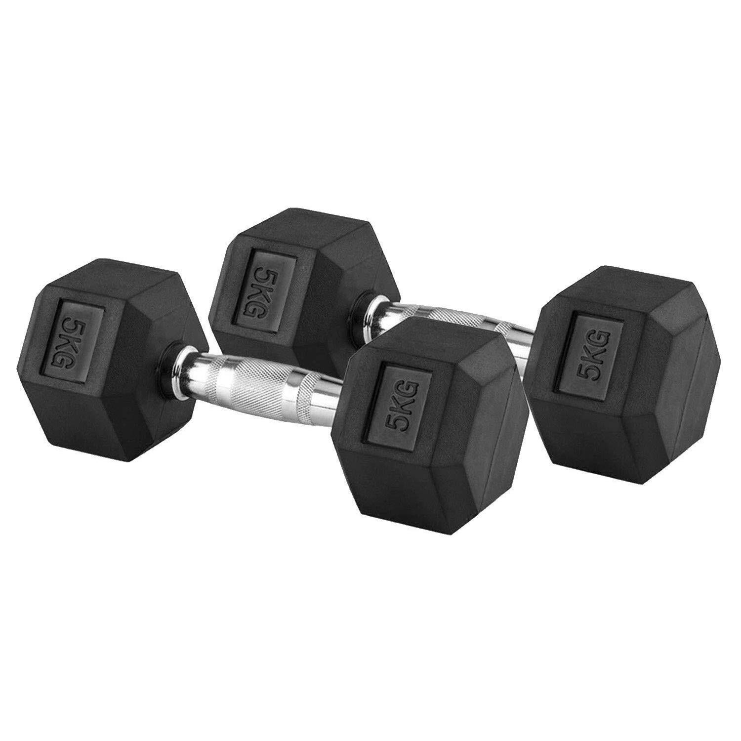 Hex Dumbbells 5kg pair