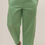 Thumbnail: Women’s Mint Green Cotton Trousers with Elastic Waist, Drawstring & Side Pockets