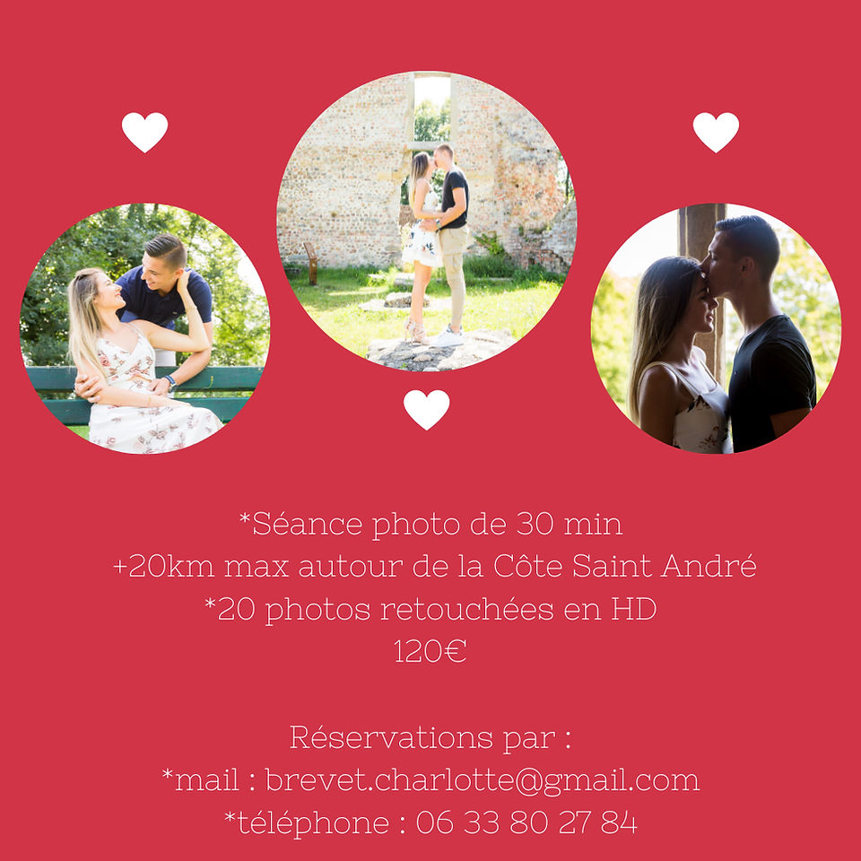 Séance photo Saint Valentin sur la Côte Saint André par Charlotte Brevet