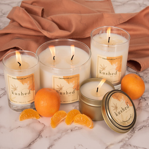 Kushed Candles Creamsicle Kush Elevation Hemp Co.