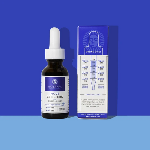 Naternal MOVE CBD + CBG Tincture 1200mg CBD/1200mg CBG Elevation