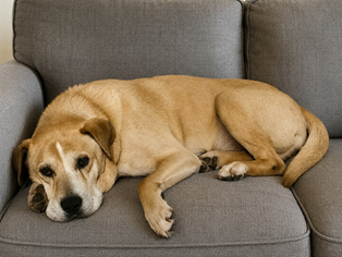 Jasper on couch