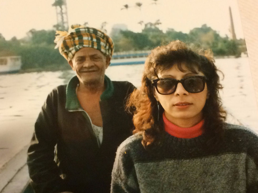 Crossing the Nile in Cairo. 1989