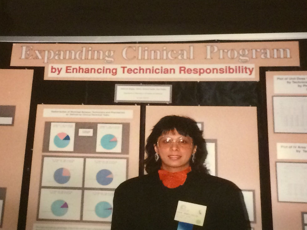 Poster at pharmacy conference. 1990s