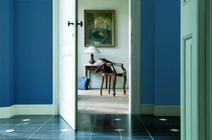 Blauwe accent Levis verf