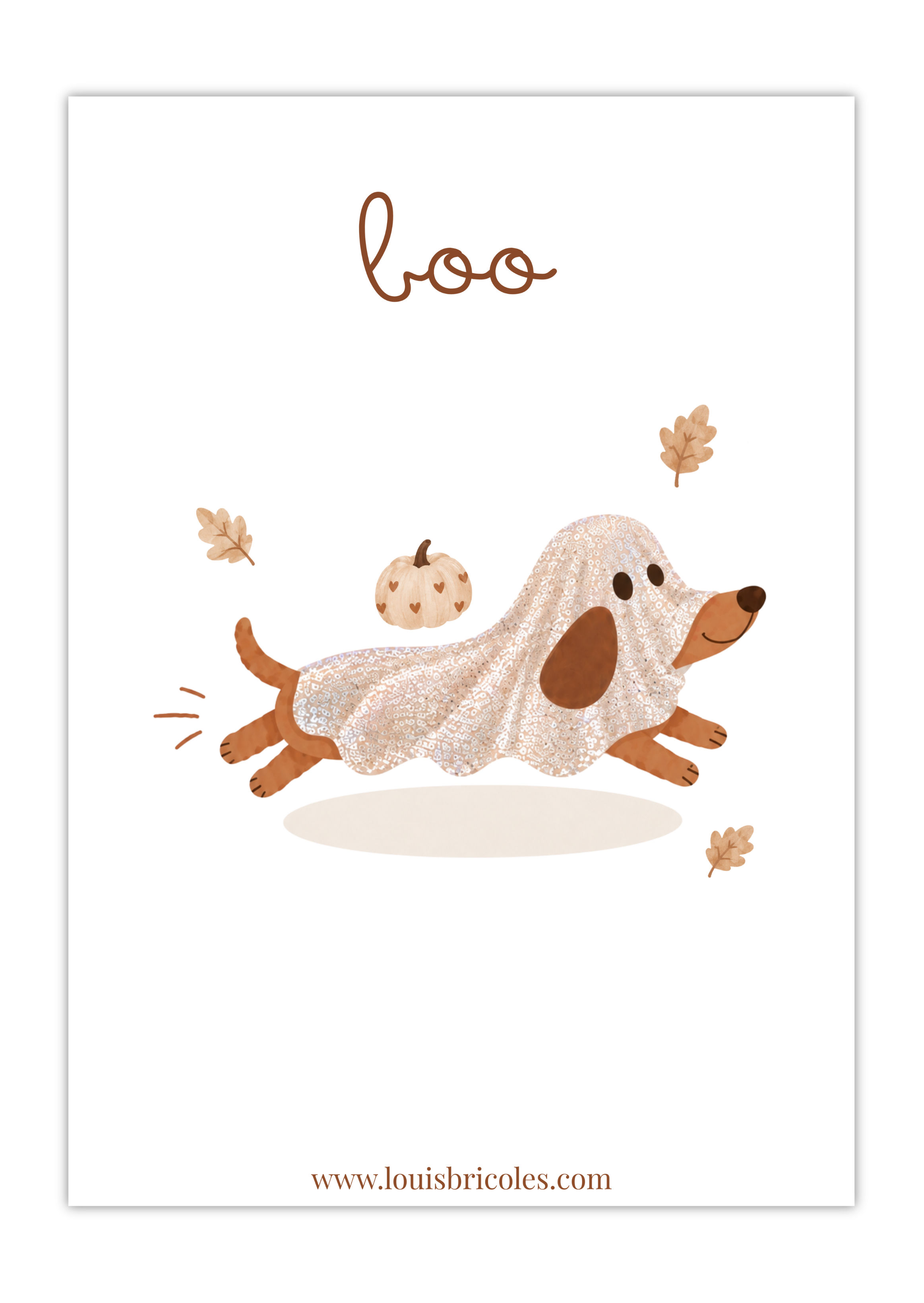 Carte « Boo teckel » 👻🍂