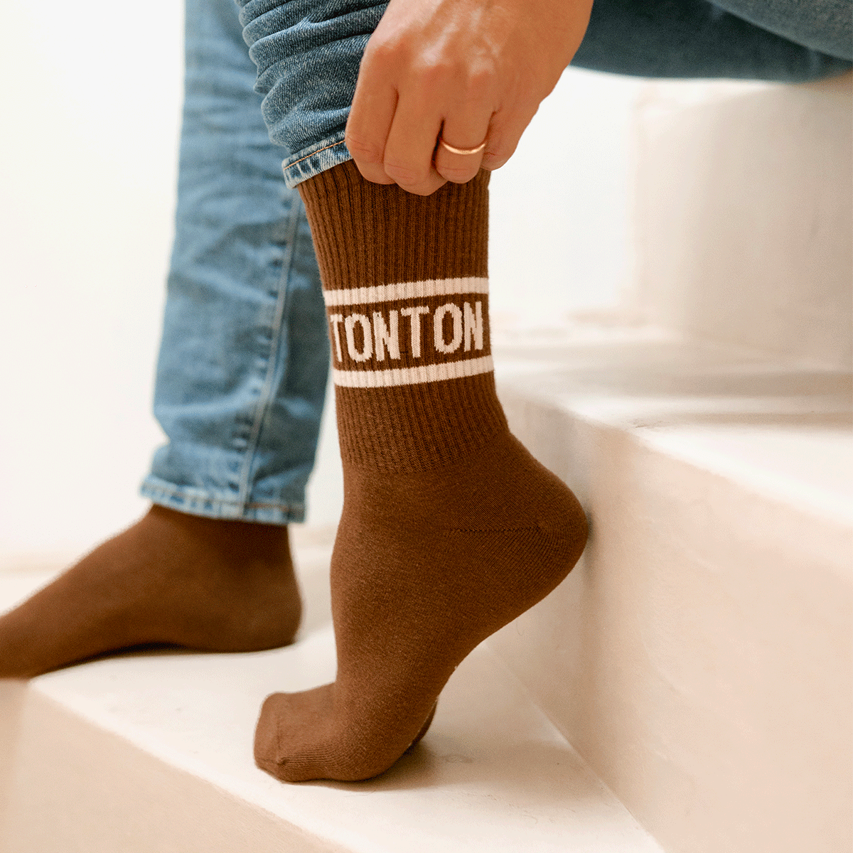 Chaussettes TONTON Marron