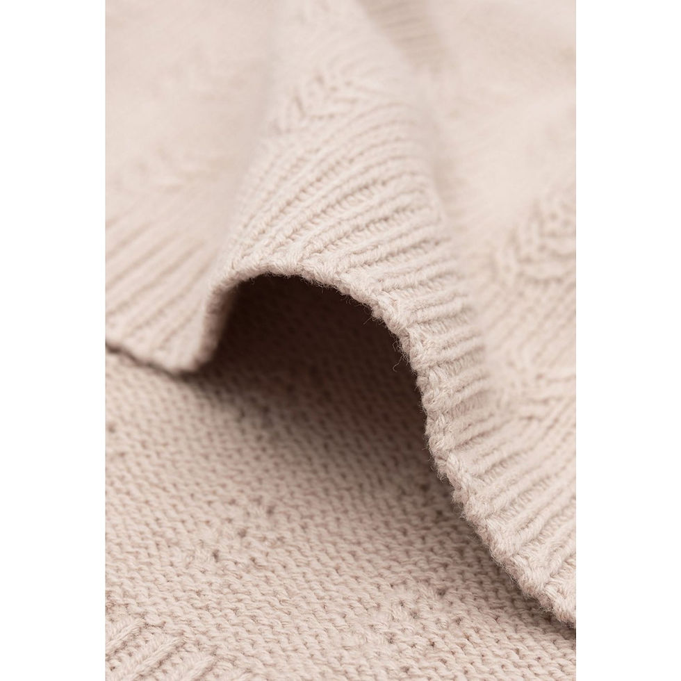 Thumbnail: Couverture Berceau | Grain knit Wild rose