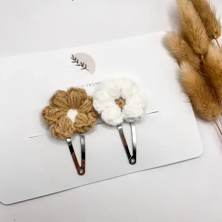 Lot de barrettes | Fleurs crochetées