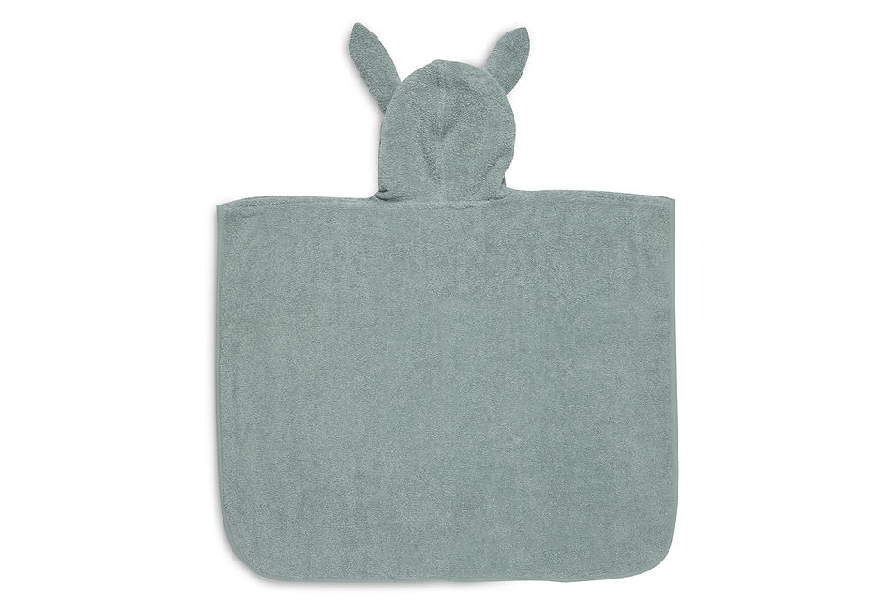 Miniature : Poncho de bain | Vert cendre