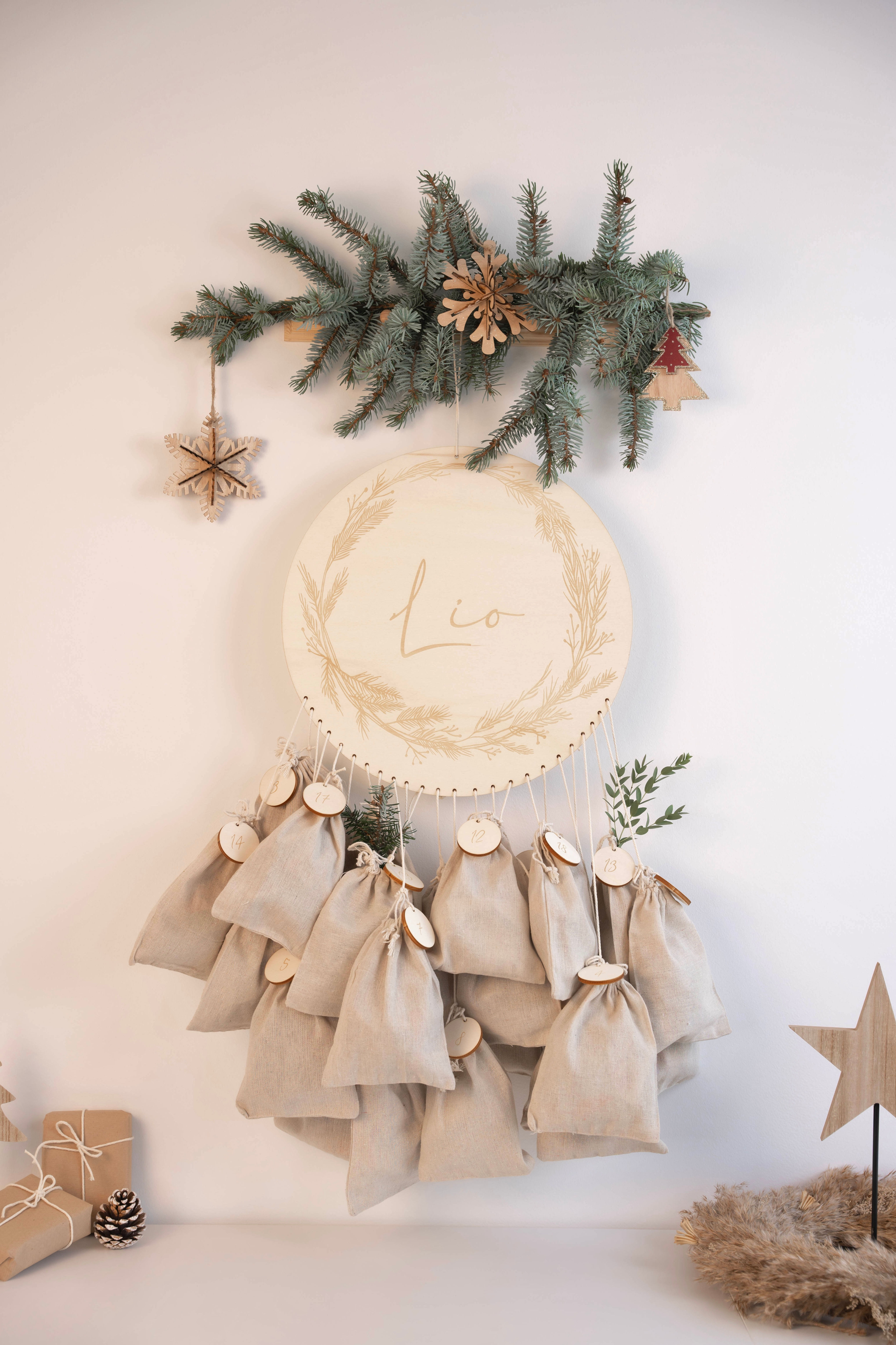 DIY Adventkalender Tannenkranz