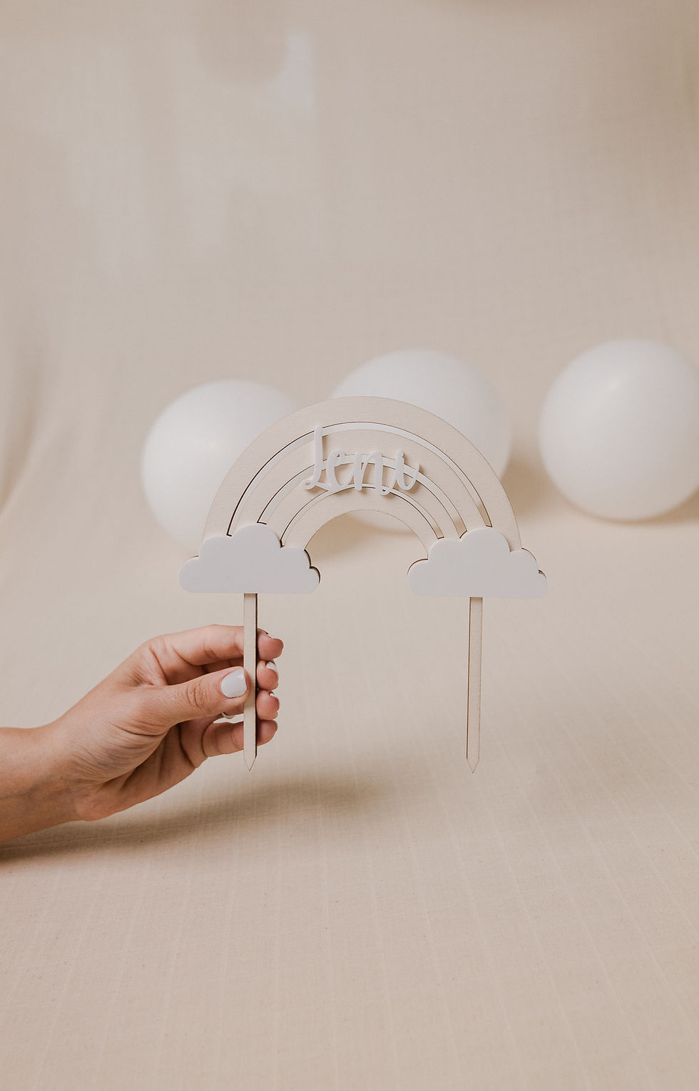 Miniaturbild: Topper Regenbogen - personalisiert