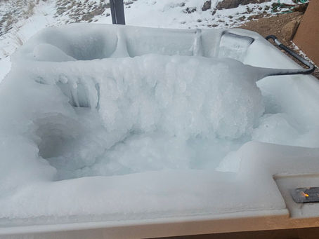 Winter weather and hot tubs