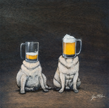 pug art beer art dallas artist painting dogart dog pup puppy doggyart
