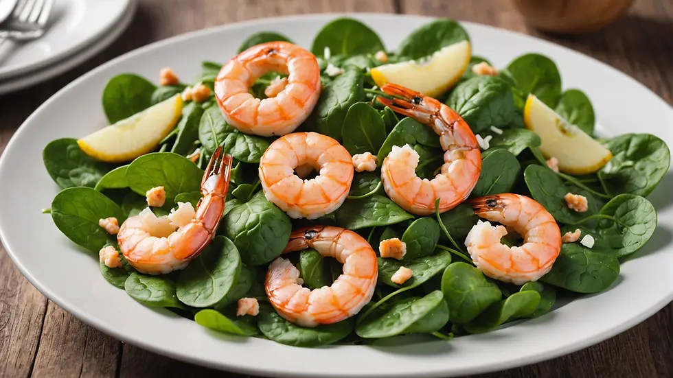 Apple and Prawn Spinach Salad