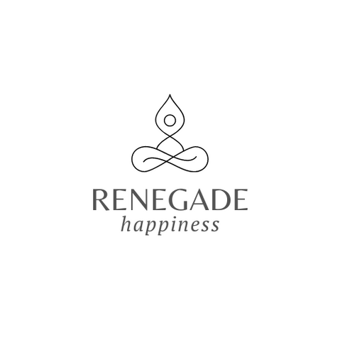 Renegade Happiness logo: Yoga pose design