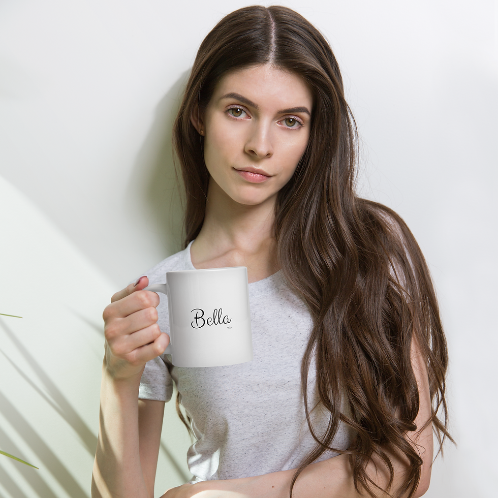 Thumbnail: Bella White glossy mug