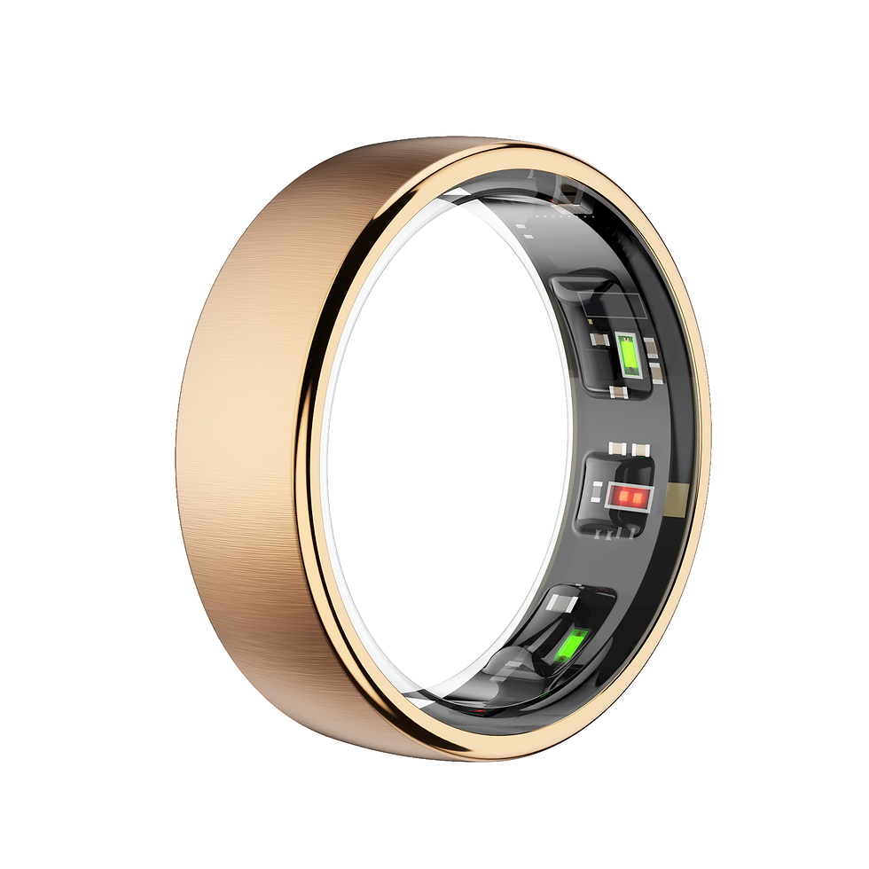 Thumbnail: Gold smart ring with visible internal sensors