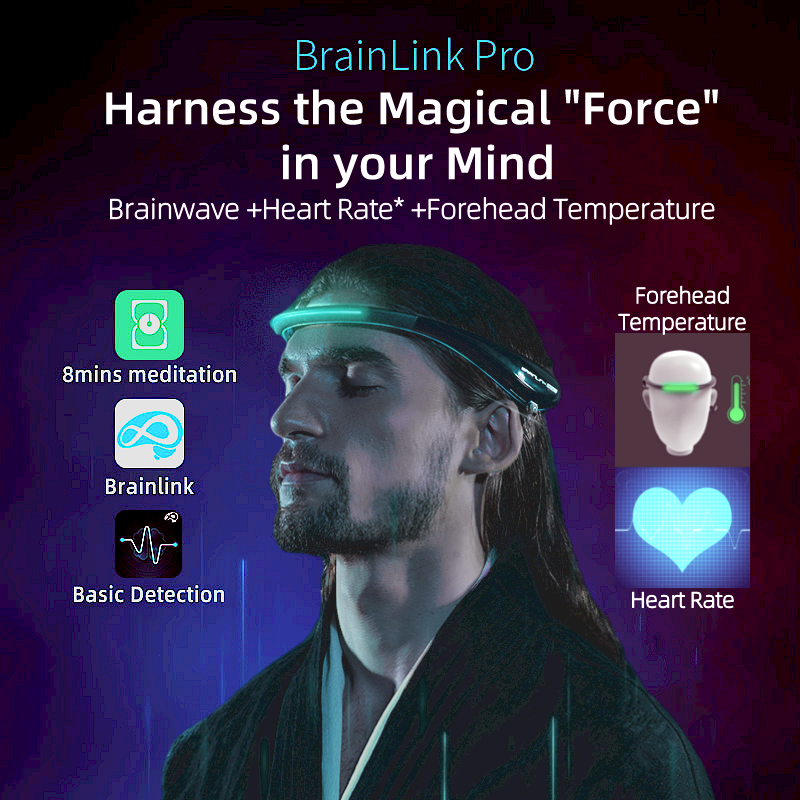 Thumbnail: New Brainlink Pro Brainwave EEG Headband for Neuro-feedback Mind Control Smart H