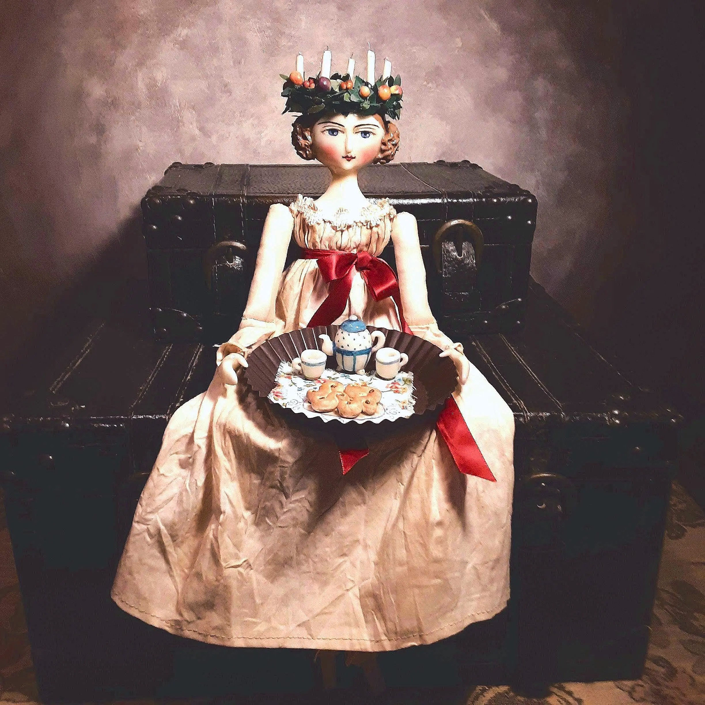 Handmade Custom Christmas Regency Doll Saint Lucia Day