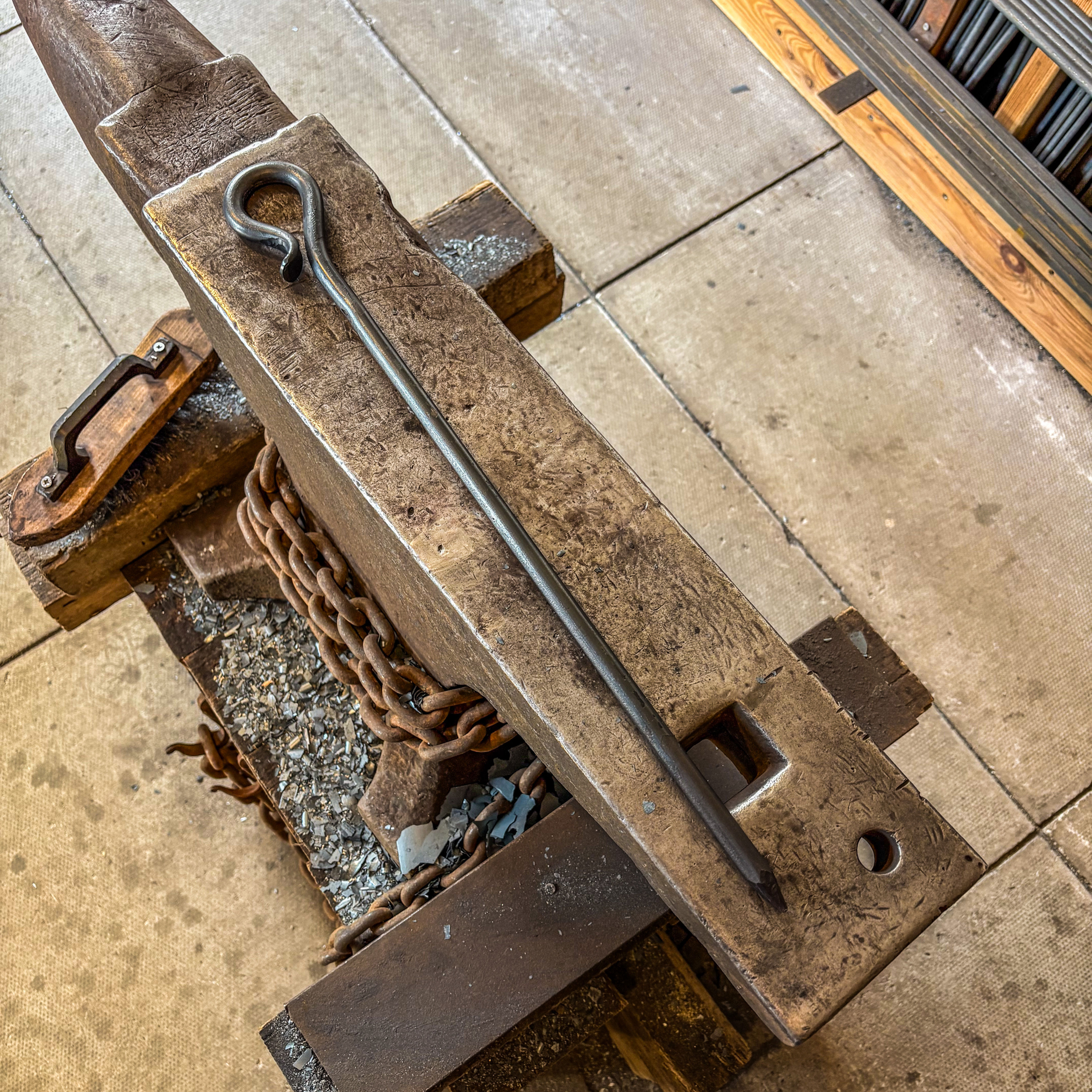 Blacksmith Made Fire Poker (round bar)