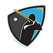 Cliffleball black and blue icon of a wiffleball player