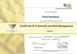 Cert IV in Security & Risk Managment
