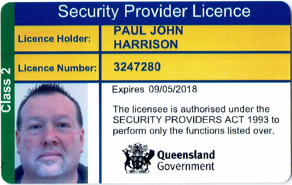 2018 QLD Security License