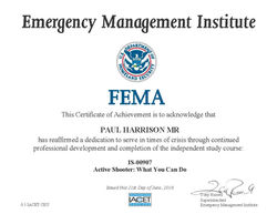 FEMA Active Shooter Cert